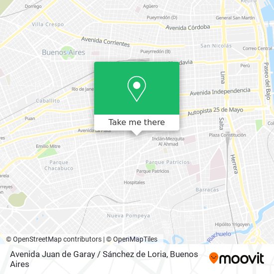 Avenida Juan de Garay / Sánchez de Loria map