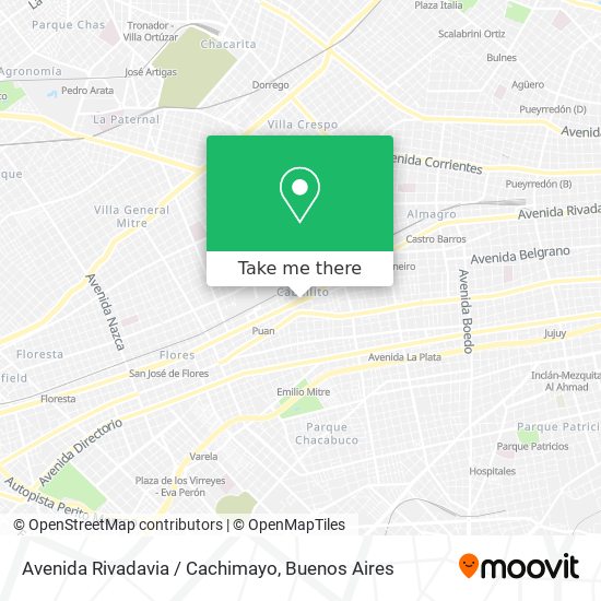 Avenida Rivadavia / Cachimayo map