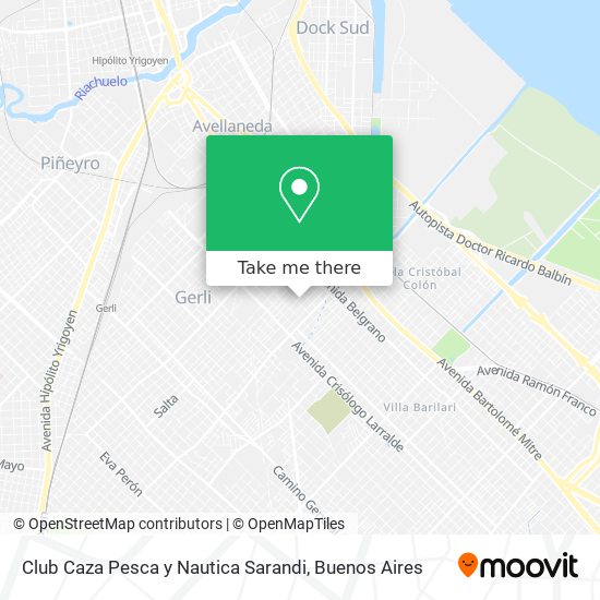 Club Caza Pesca y Nautica Sarandi map