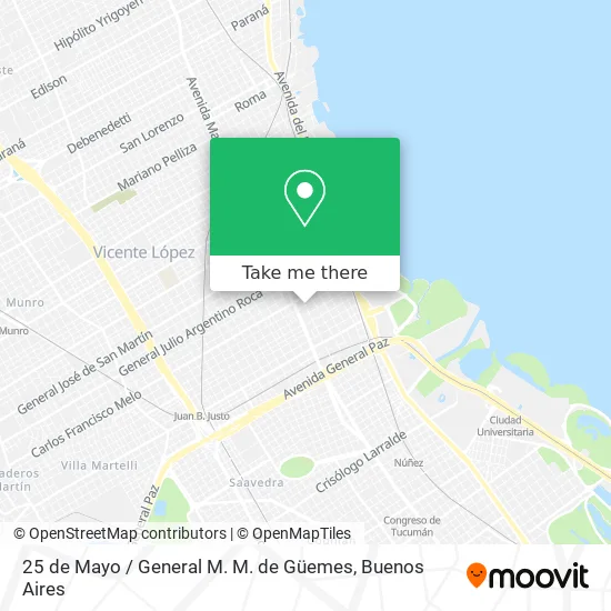 Mapa de 25 de Mayo / General M. M. de Güemes
