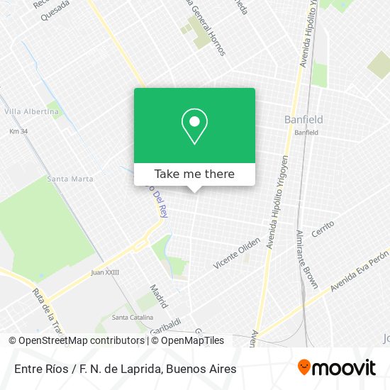 Entre Ríos / F. N. de Laprida map
