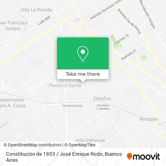 Mapa de Constitución de 1853 / José Enrique Rodo
