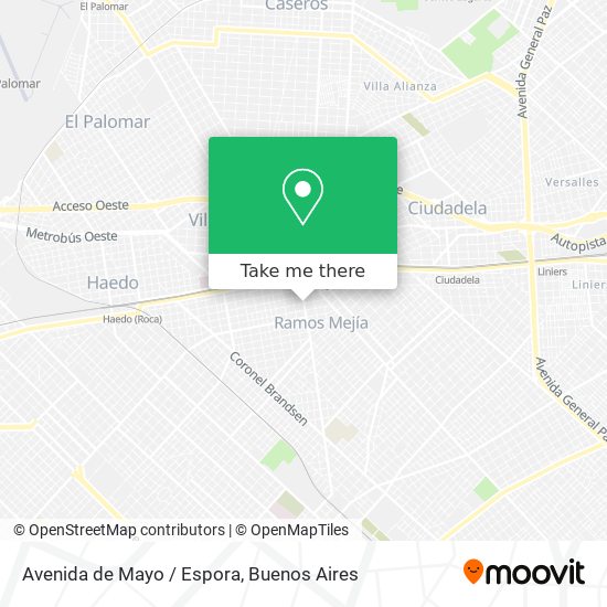 Avenida de Mayo / Espora map