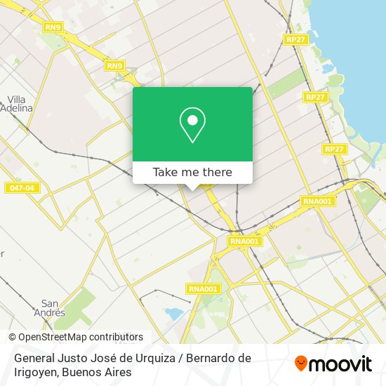 Mapa de General Justo José de Urquiza / Bernardo de Irigoyen