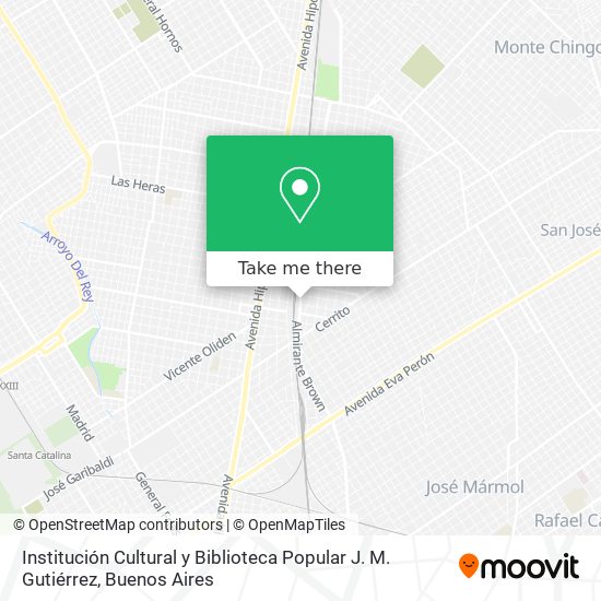 Institución Cultural y Biblioteca Popular J. M. Gutiérrez map