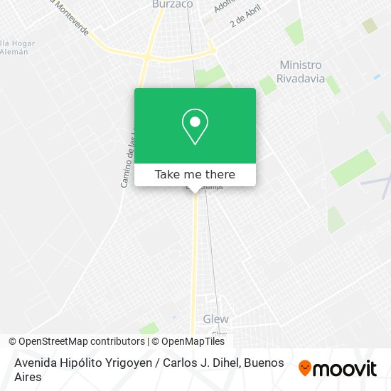Mapa de Avenida Hipólito Yrigoyen / Carlos J. Dihel