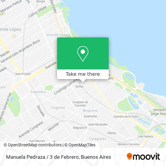Manuela Pedraza / 3 de Febrero map