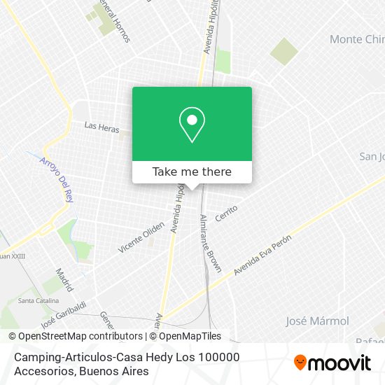 Mapa de Camping-Articulos-Casa Hedy Los 100000 Accesorios