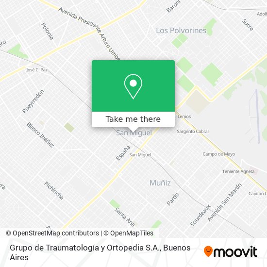 Grupo de Traumatología y Ortopedia S.A. map