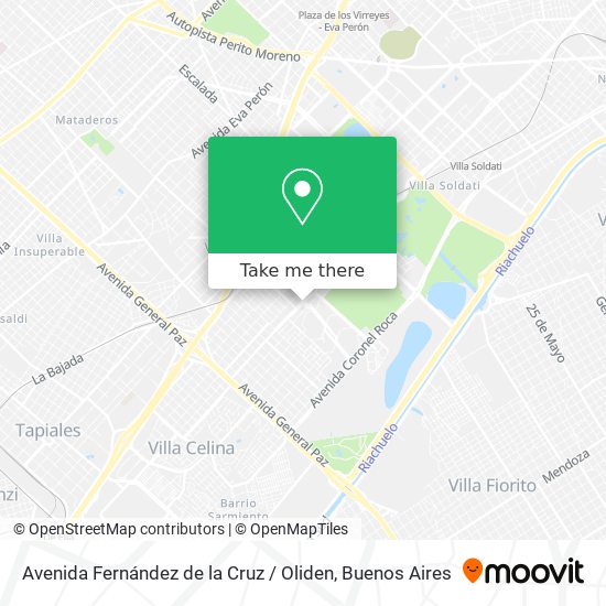 Mapa de Avenida Fernández de la Cruz / Oliden