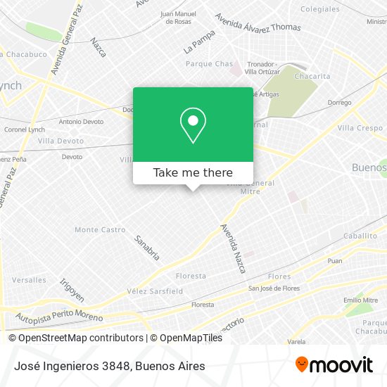 Mapa de José Ingenieros 3848