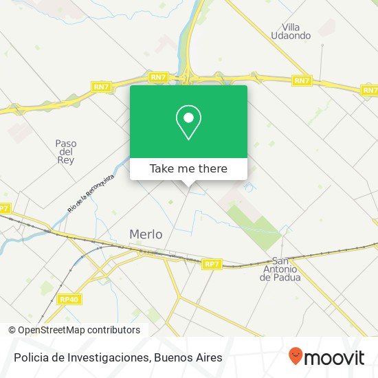 Policia de Investigaciones map