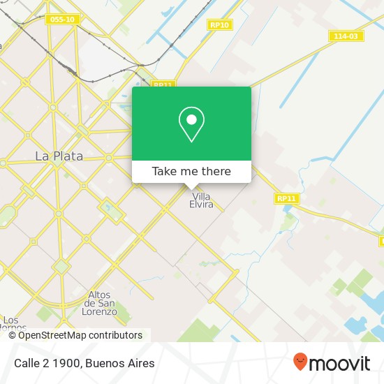 Calle 2 1900 map