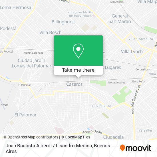 Juan Bautista Alberdi / Lisandro Medina map