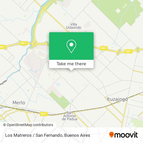 Los Matreros / San Fernando map
