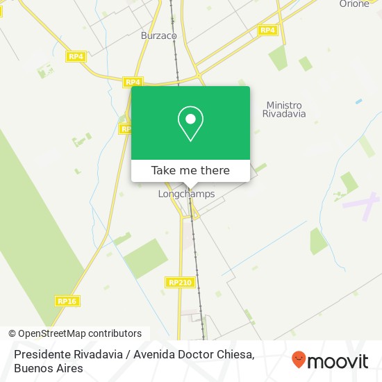 Presidente Rivadavia / Avenida Doctor Chiesa map