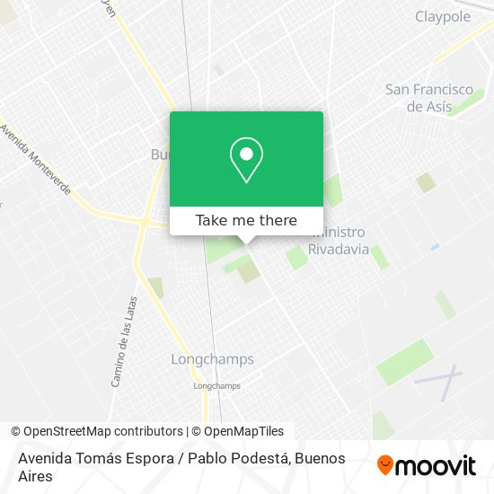 Mapa de Avenida Tomás Espora / Pablo Podestá