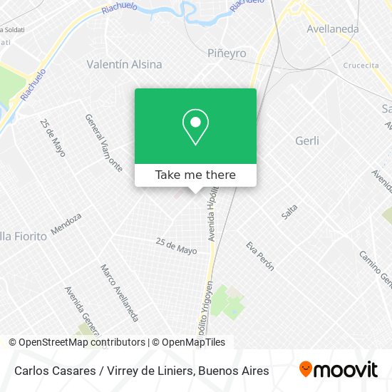 Carlos Casares / Virrey de Liniers map