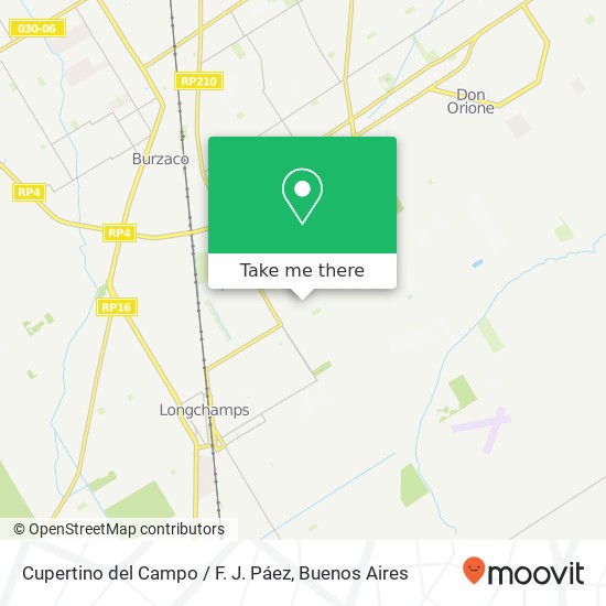 Cupertino del Campo / F. J. Páez map