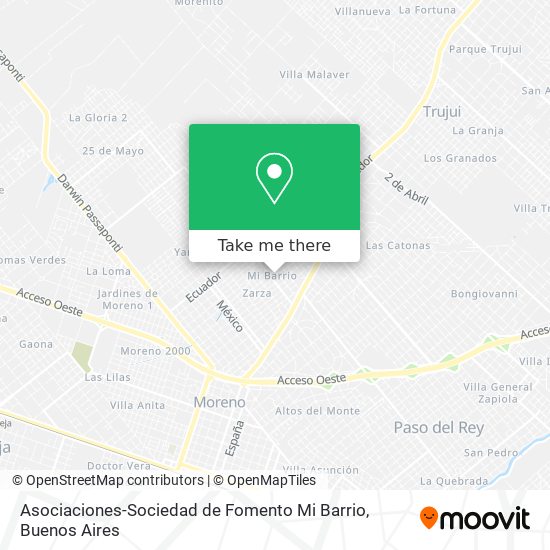 Mapa de Asociaciones-Sociedad de Fomento Mi Barrio