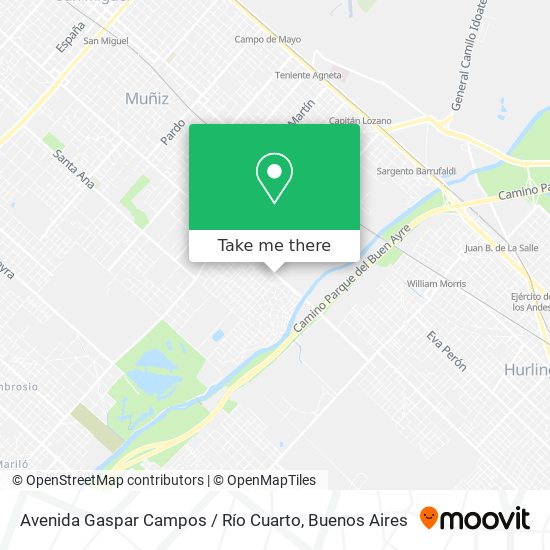 Avenida Gaspar Campos / Río Cuarto map