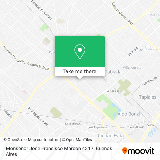 Mapa de Monseñor José Francisco Marcón 4317