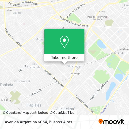 Mapa de Avenida Argentina 6064