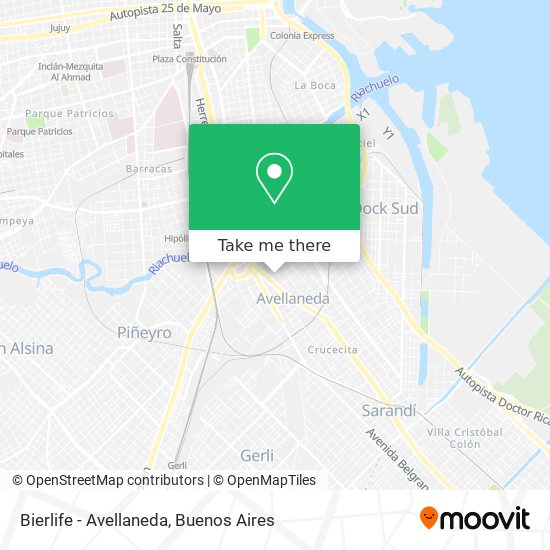 Mapa de Bierlife - Avellaneda
