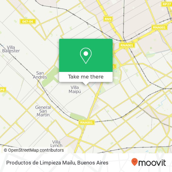 Productos de Limpieza Mailu map