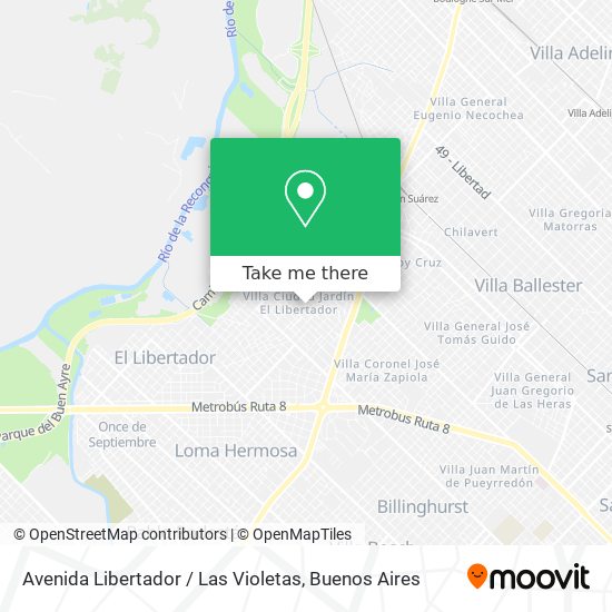 Avenida Libertador / Las Violetas map