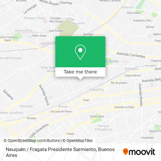 Neuquén / Fragata Presidente Sarmiento map
