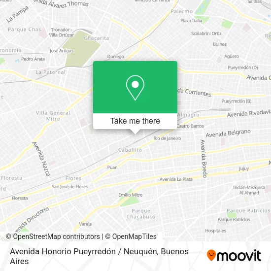 Mapa de Avenida Honorio Pueyrredón / Neuquén