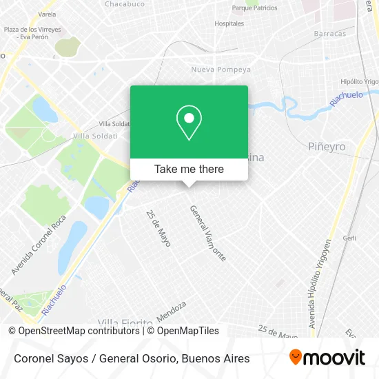 Mapa de Coronel Sayos / General Osorio