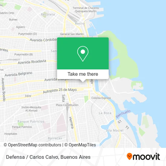 Defensa / Carlos Calvo map