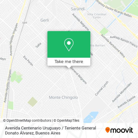 Avenida Centenario Uruguayo / Teniente General Donato Álvarez map