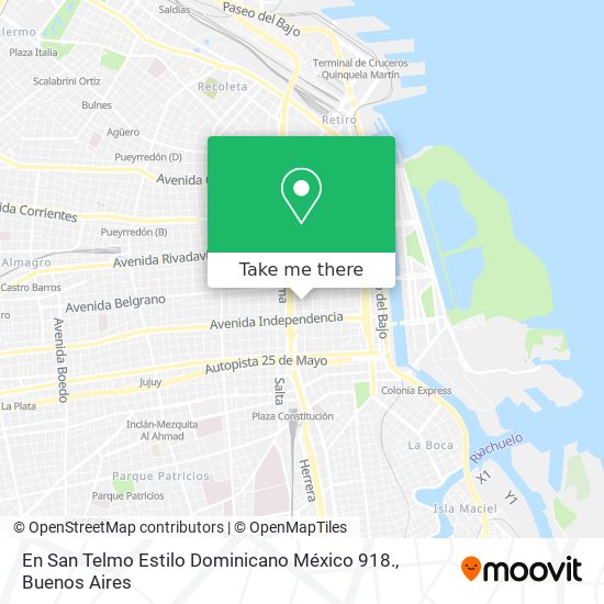 Mapa de En San Telmo Estilo Dominicano México 918.