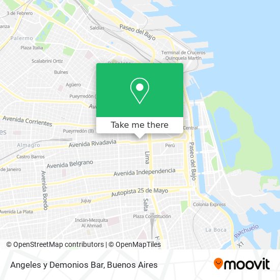 Angeles y Demonios Bar map