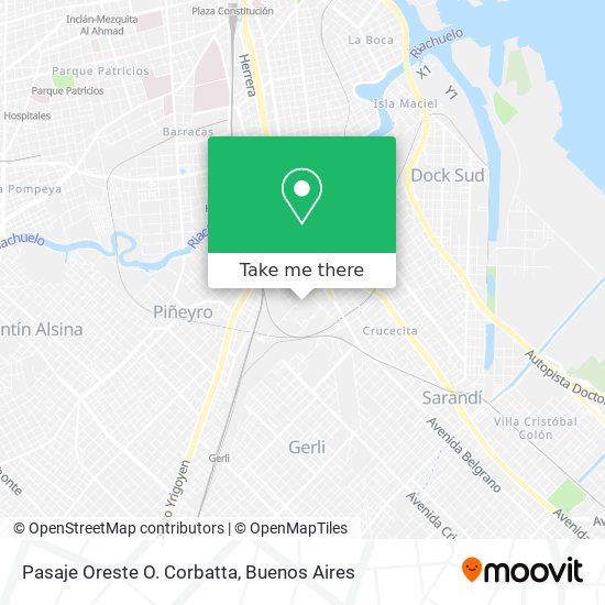Mapa de Pasaje Oreste O. Corbatta