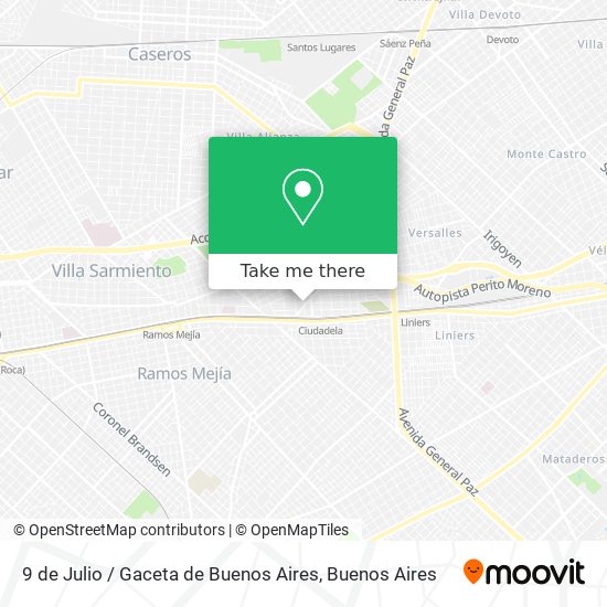 9 de Julio / Gaceta de Buenos Aires map