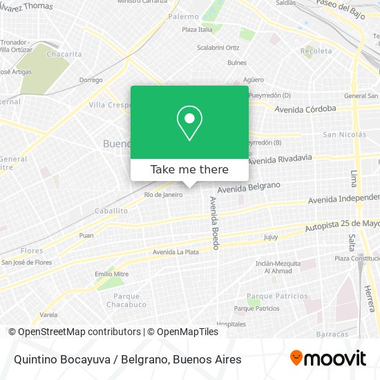 Quintino Bocayuva / Belgrano map