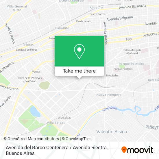 Mapa de Avenida del Barco Centenera / Avenida Riestra