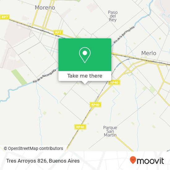 Tres Arroyos 826 map