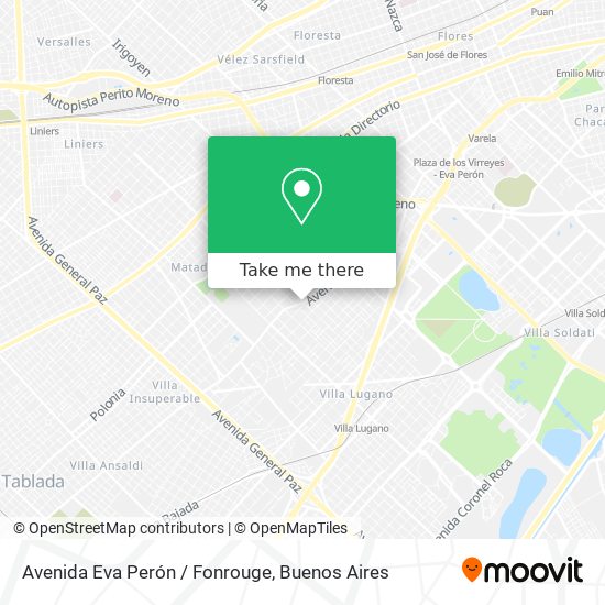 Avenida Eva Perón / Fonrouge map