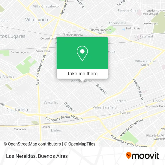 Mapa de Las Nereidas