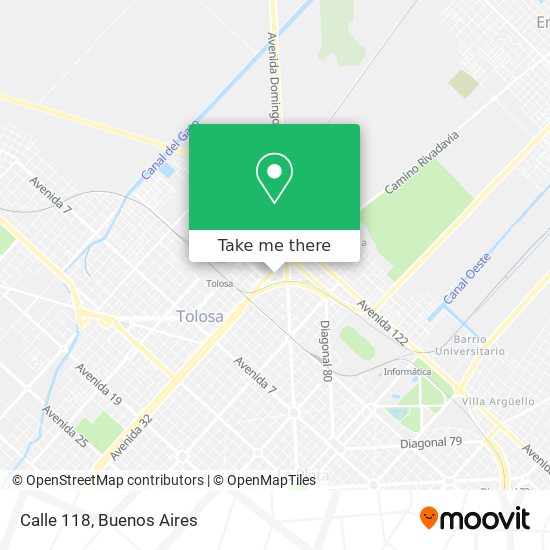 Calle 118 map