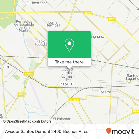 Aviador Santos Dumont 2400 map