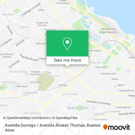 Avenida Dorrego / Avenida Álvarez Thomas map