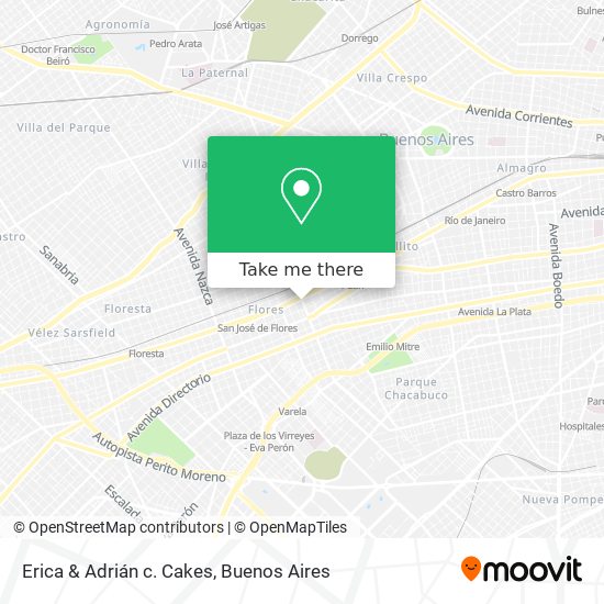 Erica & Adrián c. Cakes map
