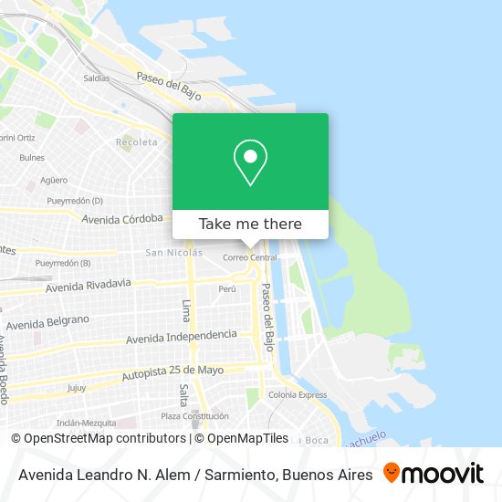 Mapa de Avenida Leandro N. Alem / Sarmiento