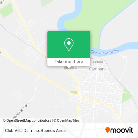 How to get to Club Villa Dalmine in Campana by Colectivo or Train?
